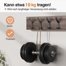 10er Set Garderobenhaken 10cm Schwarz Vintage für