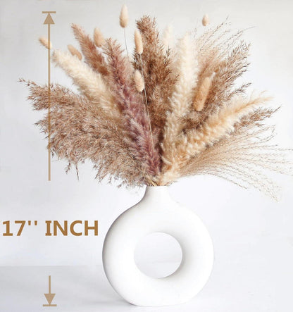 Getrocknete Pampasgras Hasenschwanzstrauß 120 Stück Hochzeit Boho