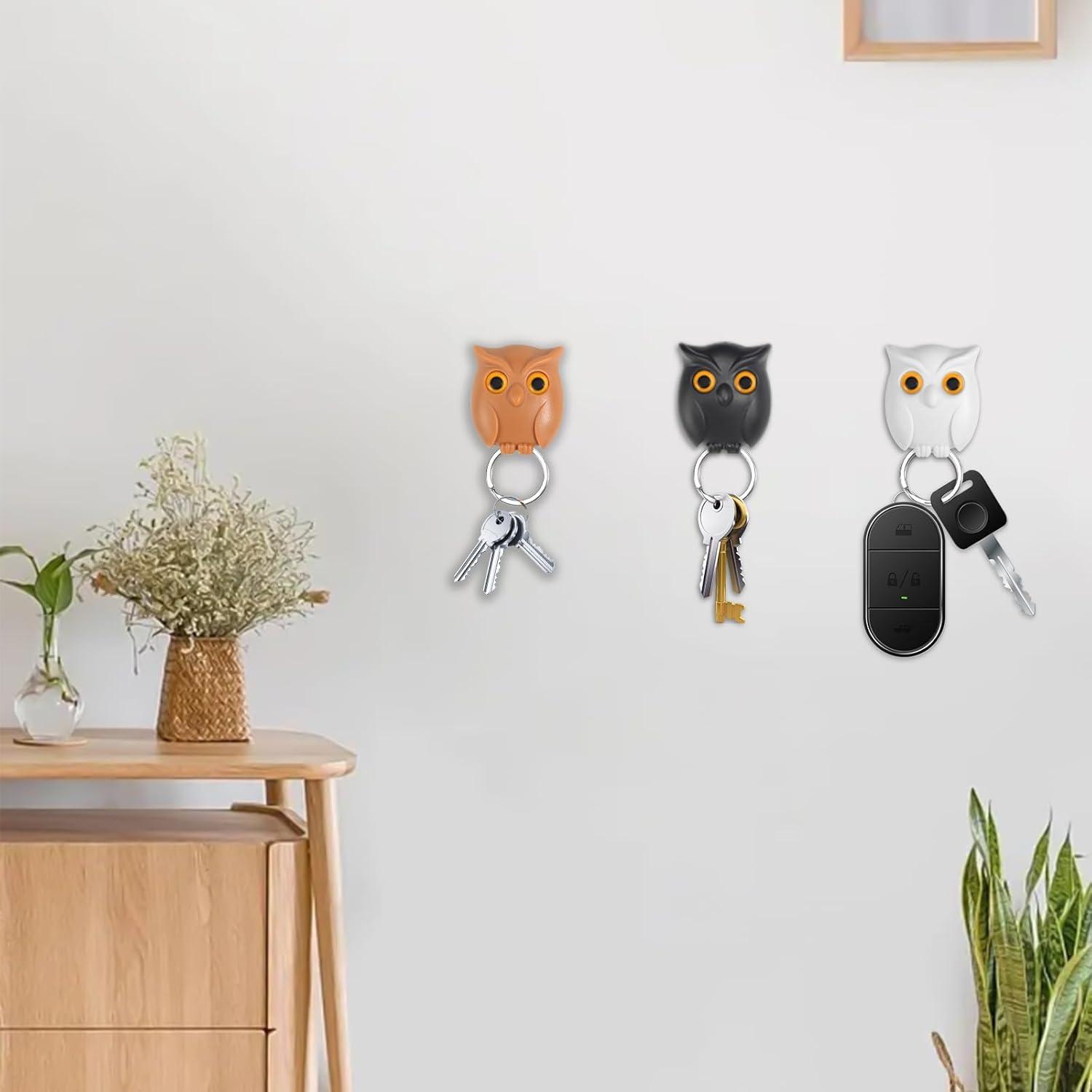 Schlüsselhaken Eule 3er Set Magnetischer Schlüsselhalter