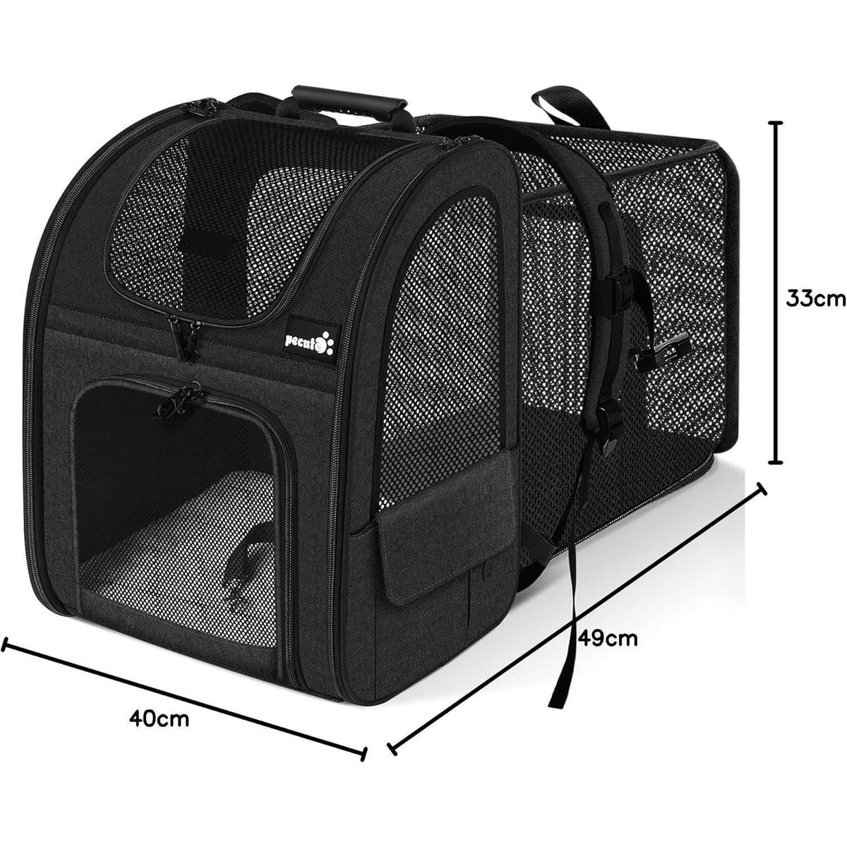 Erweiterbarer Haustier-Rucksack XL für Hunde & Katzen