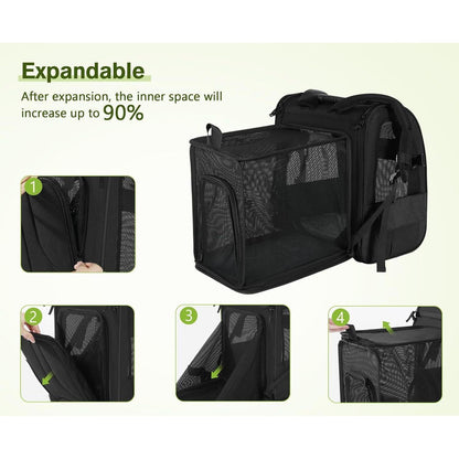 Erweiterbarer Haustier-Rucksack XL für Hunde & Katzen