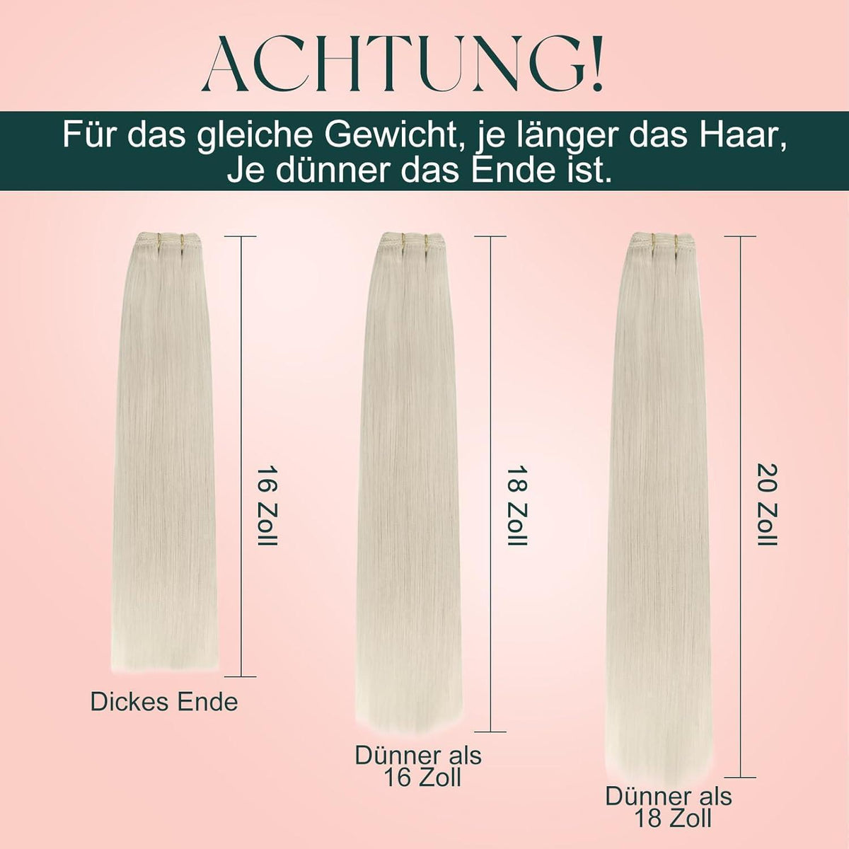Echthaar Tressen Blond – Remy Haarverlängerung 55cm