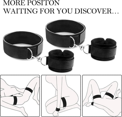 BDSM Handschellen Fessel Set mit Augenbinde für Paare