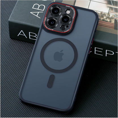 iPhone 13 Pro Max Hülle MagSafe Schutz Case N56 Magnet Schwarz