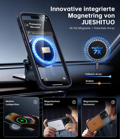 Schwarze iPhone 13 Pro Hülle MagSafe, N56 Magnet, stoßfest