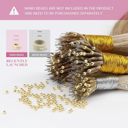 Blond Echthaar Nano Ring Extensions 40cm – #16/22
