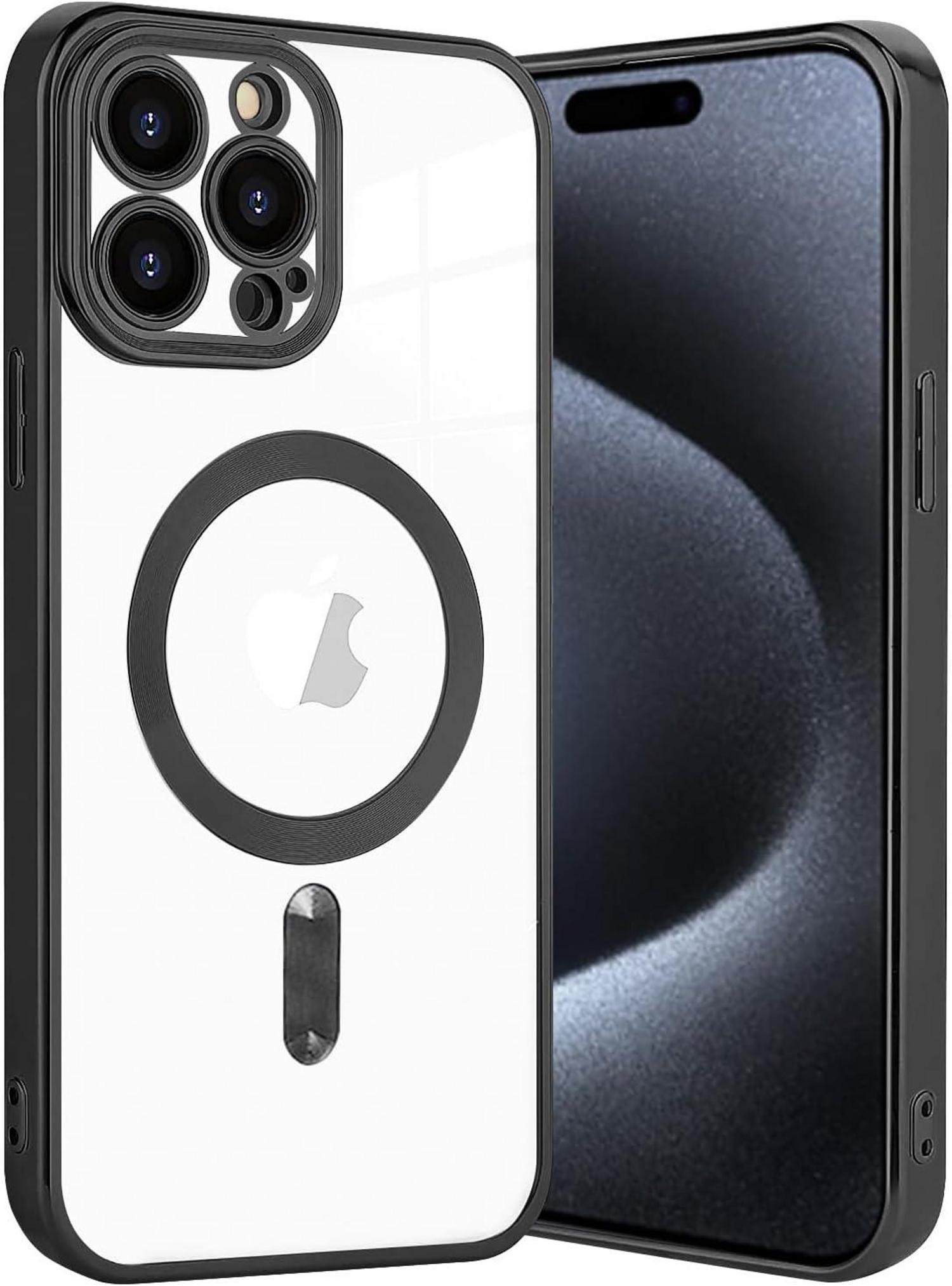 Klare iPhone 15 Pro Max Hülle MagSafe Adsorption Kabelloses Laden