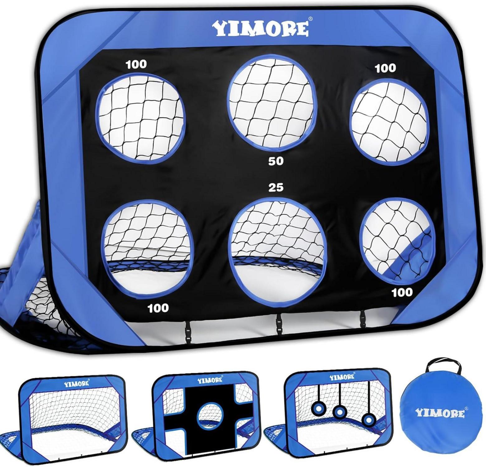 Faltbare Fussballtore mit Tragetasche & 4 Spielmodi