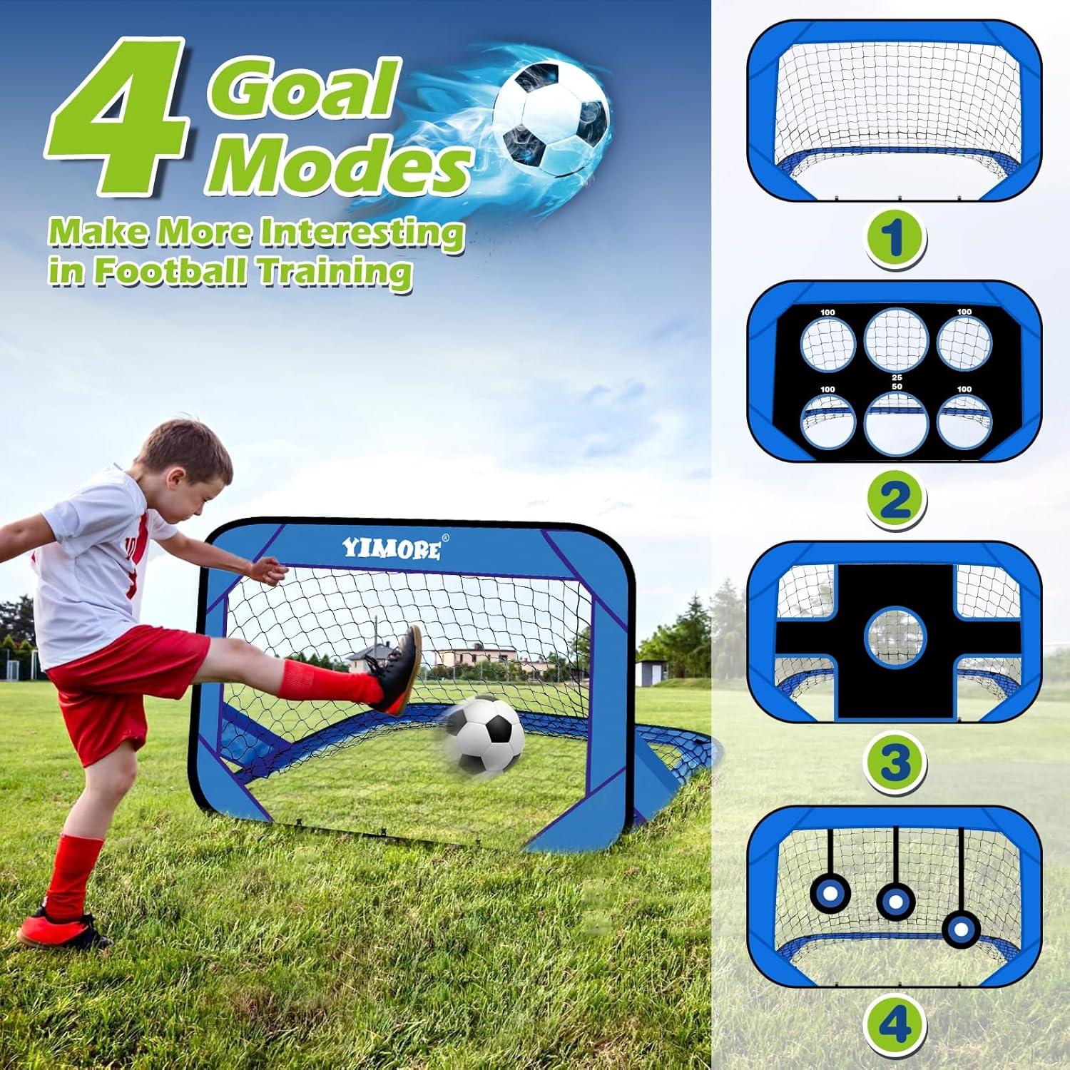 YIMORE Fussballtor Set 4 Spielmodi Kinder Geschenk Mädchen