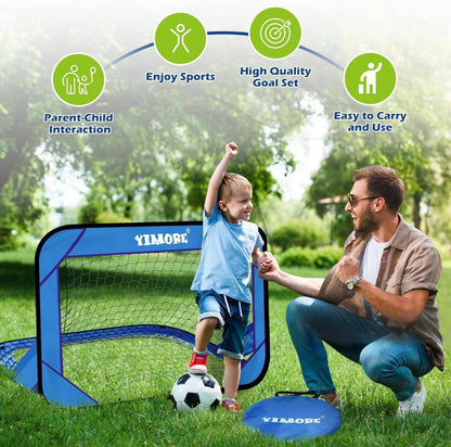 Klappbare Fußballtore für Kinder Outdoor - Tragetasche - 4 Spielmodi