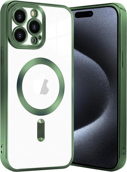 Klare iPhone 15 Pro Max Hülle mit MagSafe Adsorption, Kabelloses