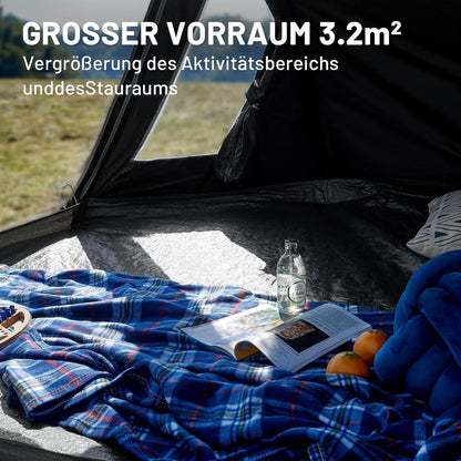 TIMBER RIDGE Tunnelzelt 2-3 Personen wasserdicht 3000mm mit