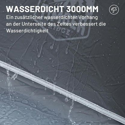 TIMBER RIDGE Tunnelzelt 2-3 Personen wasserdicht 3000mm mit