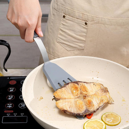 Silikon Spatel Set 5-teilig BPA Frei Hitzebeständig Kochutensilien Grau