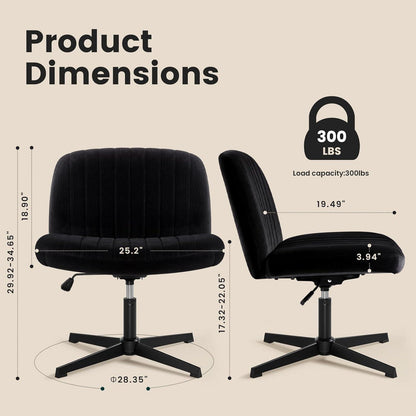 Ergonomischer Schwarzer Bürostuhl ohne