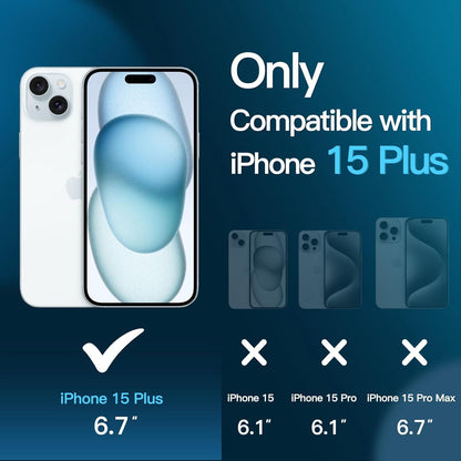 Schutzfolie für iPhone 15 Plus 6,7 Zoll 2 Stück