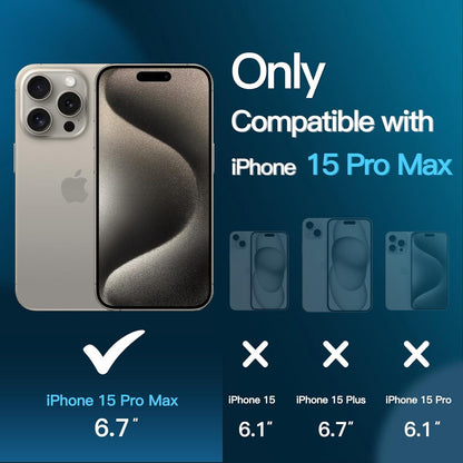 Schutzfolie für iPhone 15 Pro Max 6,7 Zoll, 2