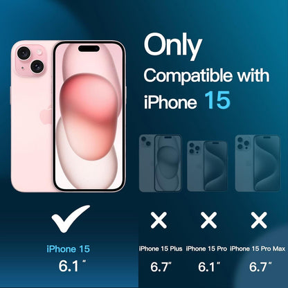 JETech Schutzfolie iPhone 15 6,1 Zoll 2er Pack Panzer Glas
