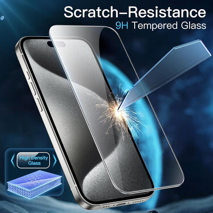 Panzer Schutzfolie für iPhone 15 Pro 6,1 Zoll - 2 Stück