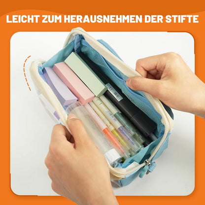 Großes Federmäppchen für Schulanfangsgeschenke - Grün