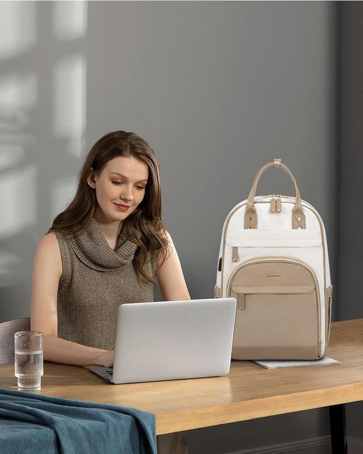 Damen Laptop Rucksack 15.6 Zoll wasserdicht Schulrucksack Shulrucksack