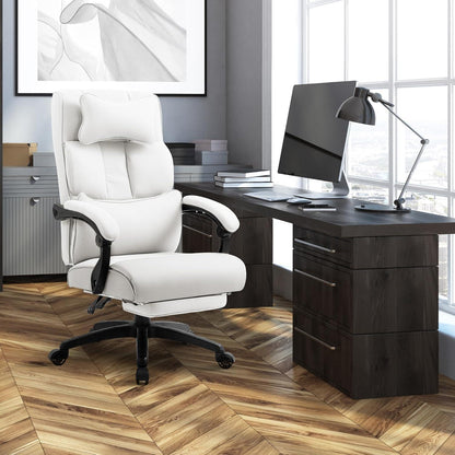 Ergonomischer Chefsessel mit Fußstütze und