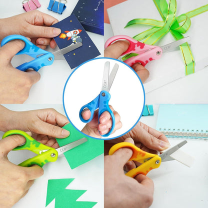 12er Set Kinderscheren mit Schutzhülle, 13,5 cm, bunte Vorschulscheren