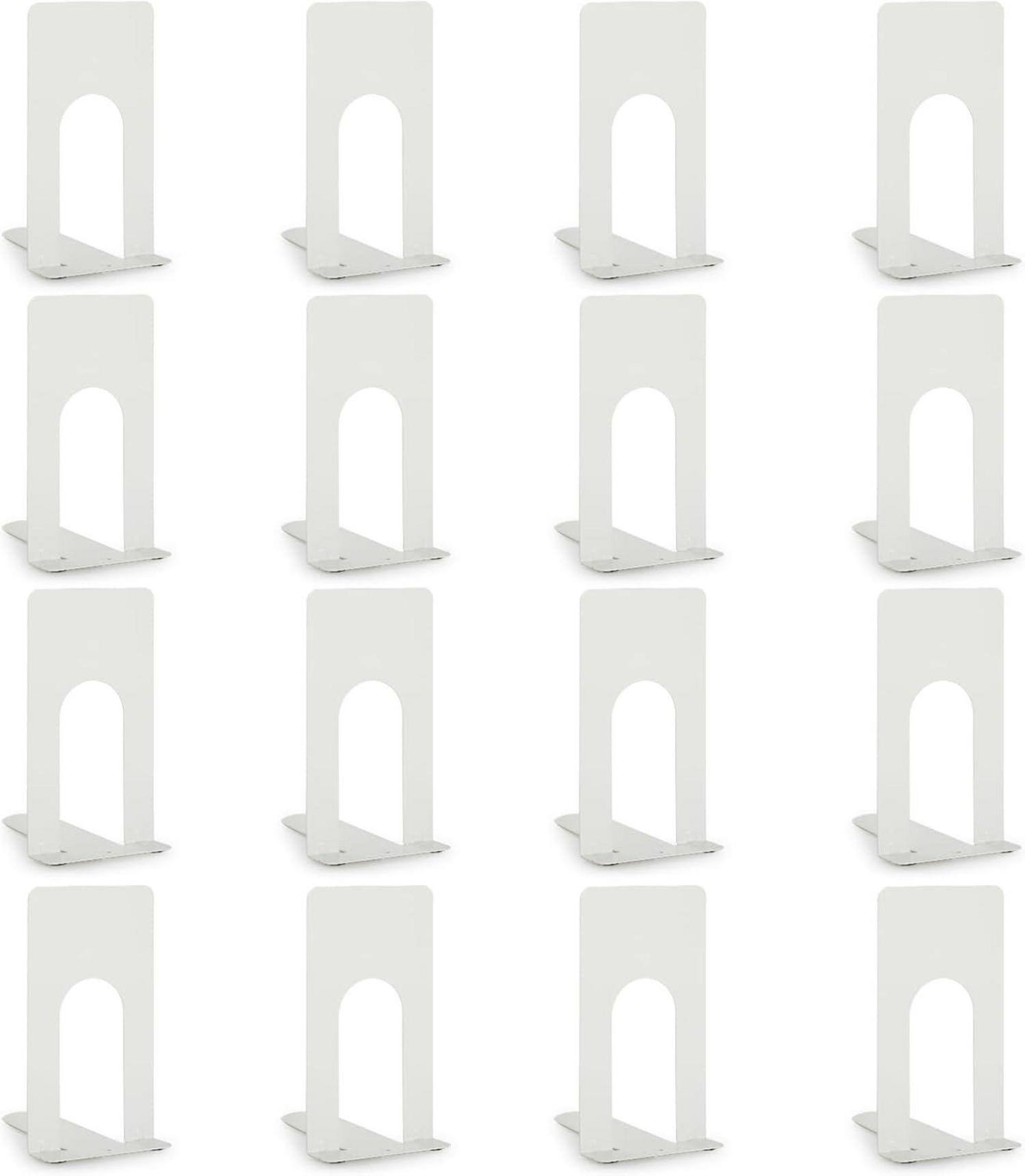 8er Set Metall Buchstütze Hochwertige Halterung für Bücher Bibliothek
