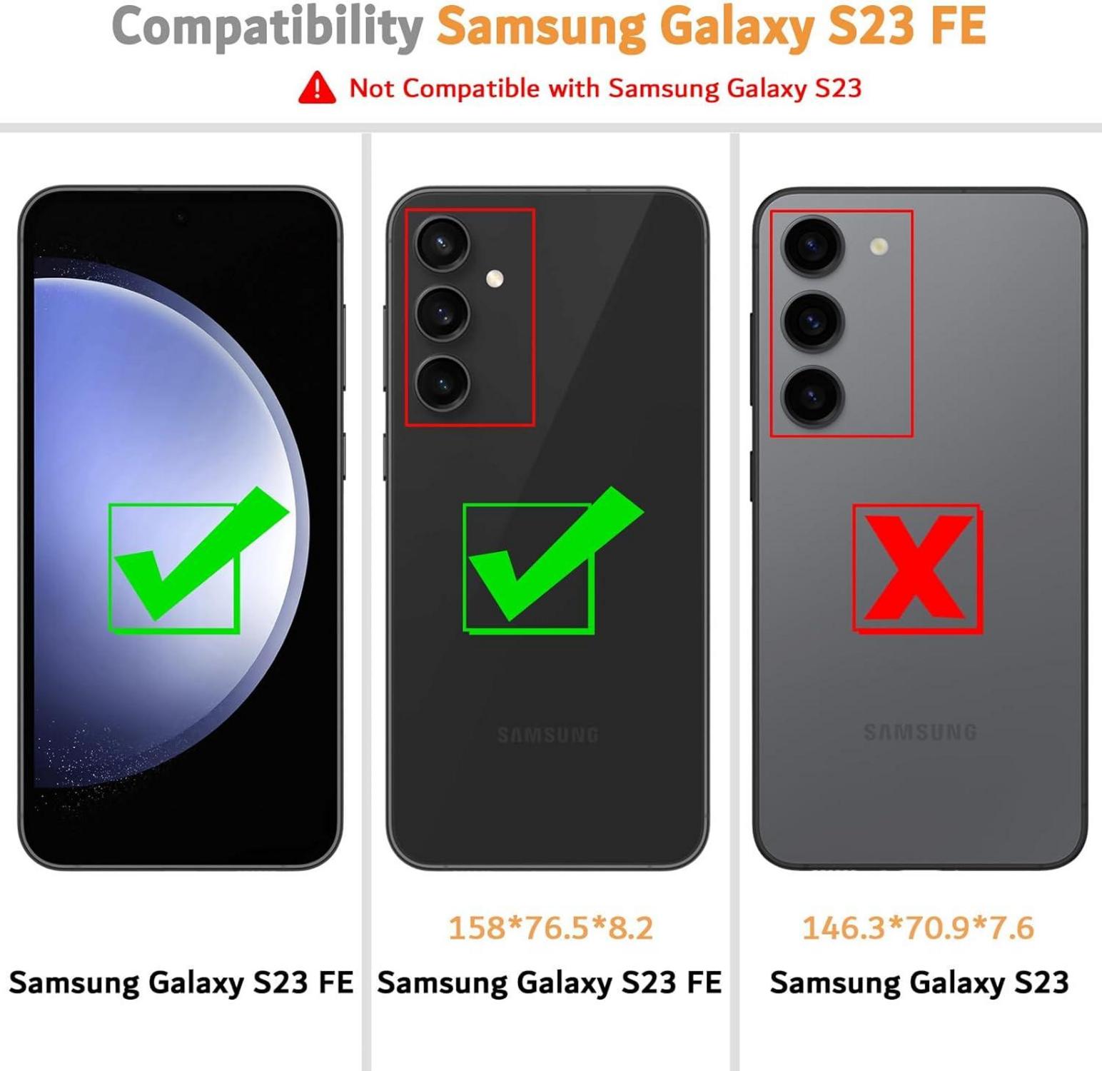 Ganbary Samsung Galaxy S23 FE Hülle - Premium Leder