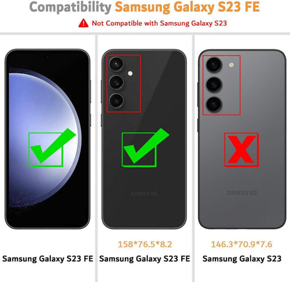 Ganbary Samsung Galaxy S23 FE Hülle - Premium Leder