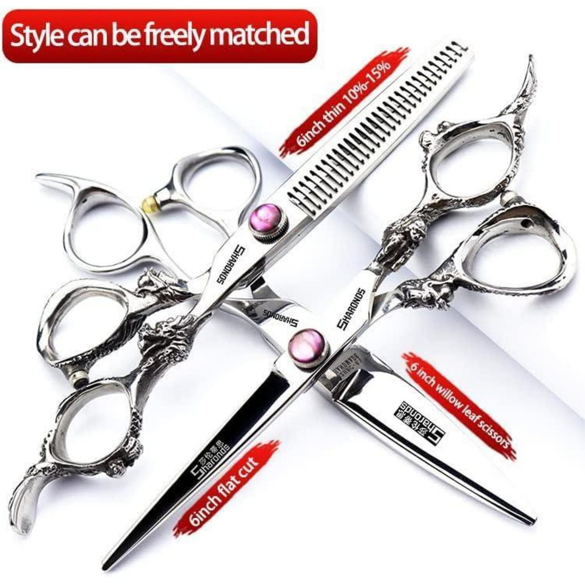 Professionelle Haarschere 6 Zoll – 3er Set – Edelstahl