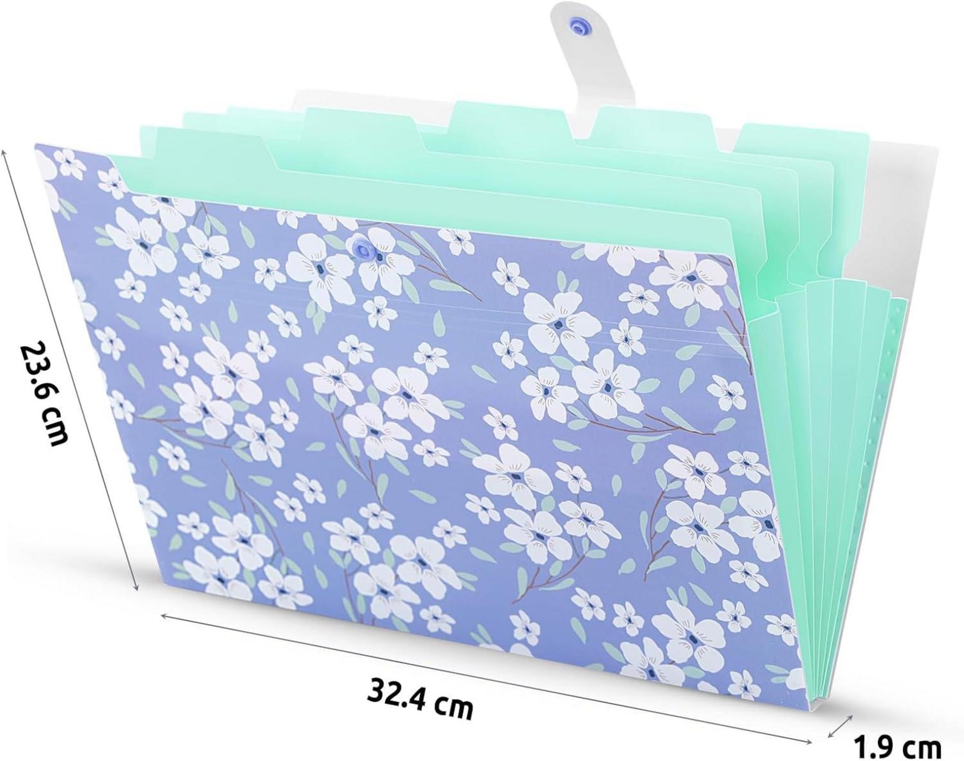 Dokumentenmappe A4 7 Fächer Organizer Kunststoff Rosa