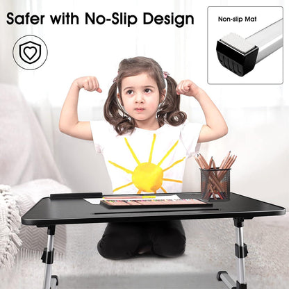 Höhenverstellbarer Laptoptisch fürs Bett, Winkelverstellbar, Klappbar