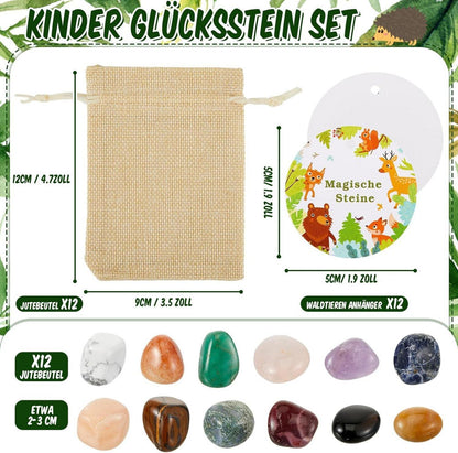 Glückssteine für Kindergeburtstag Waldtiere Mitgebsel
