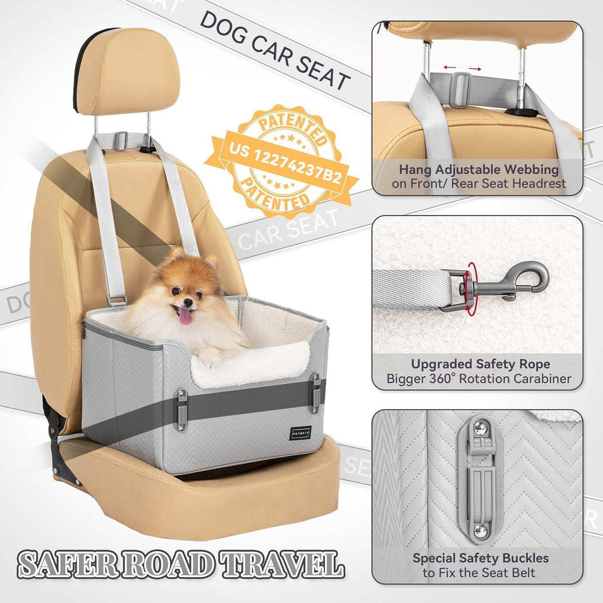 Hunde Autositz für kleine Hunde – Sicher & Komfortabel