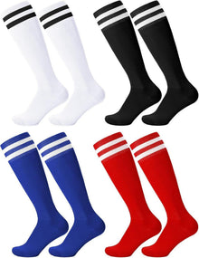 Kinder Fußballsocken 4 Paare Sportsocken Trainingssocken Laufen Sport