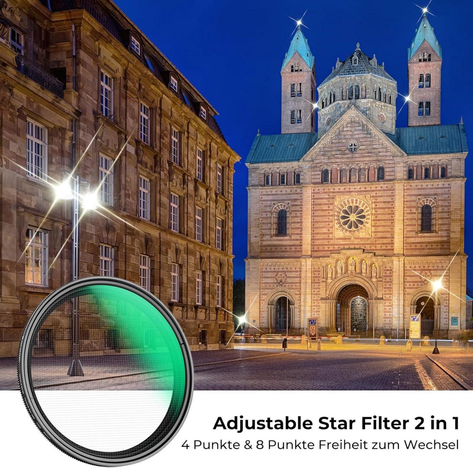 Variabler Sternfilter 77mm Nano K-Serie für Sternenlichteffekte