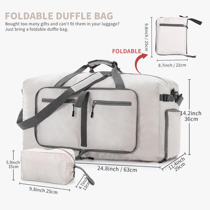 Faltbare 65L Reisetasche mit