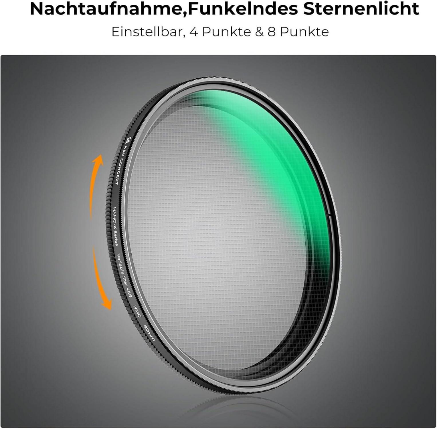 52mm Variabler Sternfilter 4 8 Punkte Sternenlichteffekt SEO