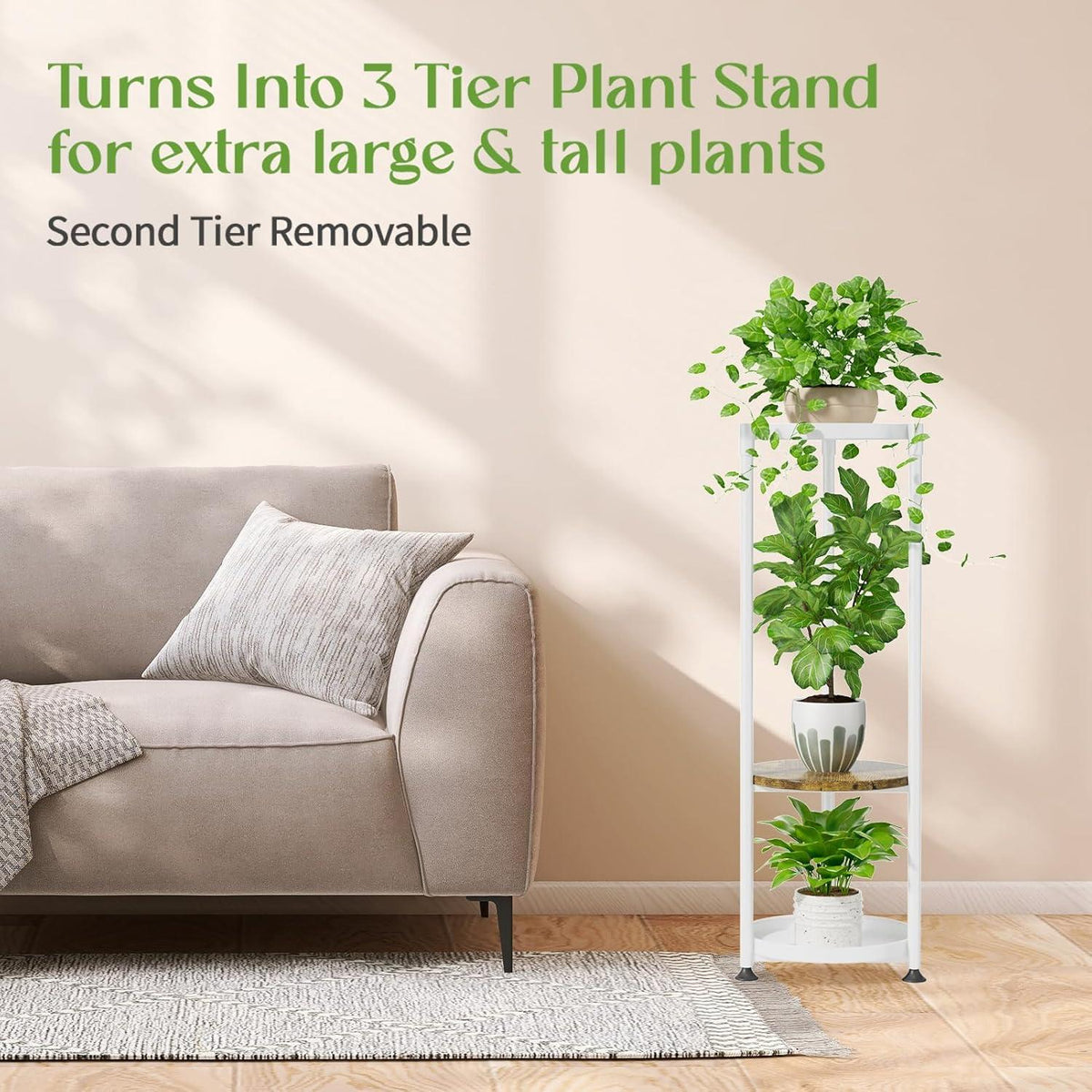 Blumenständer Metall 4 Ebenen Pflanzenständer Blumenregal Outdoor