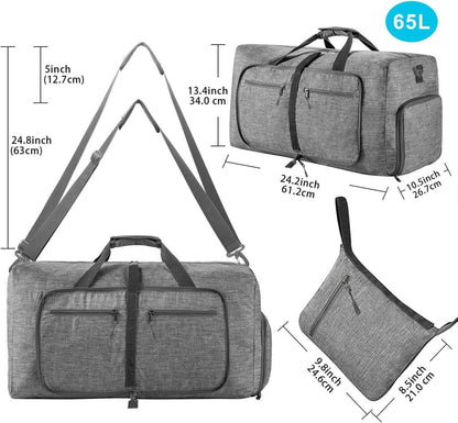 Vomgomfom 65L Faltbare Reisetasche mit Kultur- und