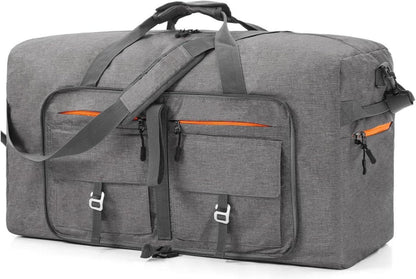Vomgomfom 65L Faltbare Reisetasche Sporttasche Schuhtasche Grau 65L