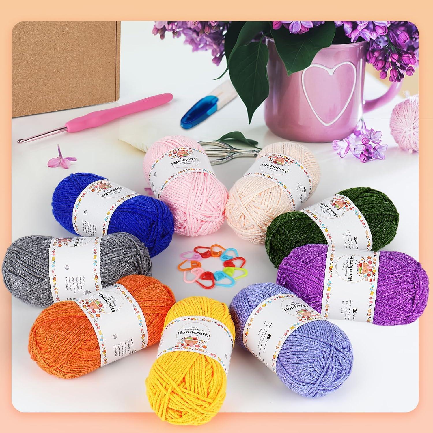 Acryl Baumwolle Häkelgarn 200g 5Ply bunt Häkel-Strickgarn