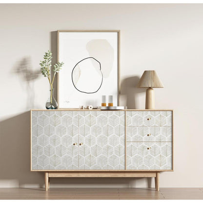 Selbstklebende Möbeltapete Beige Sechseckig 44x300cm
