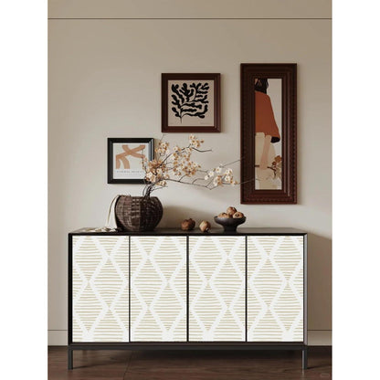 Selbstklebende Tapete Moderner Streifen Beige 44Bx1000Lcm