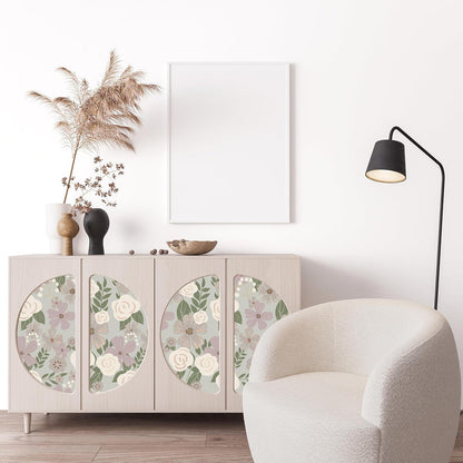 Selbstklebende Tapete Blume PVC Vinyl 44X300cm Klebefolie