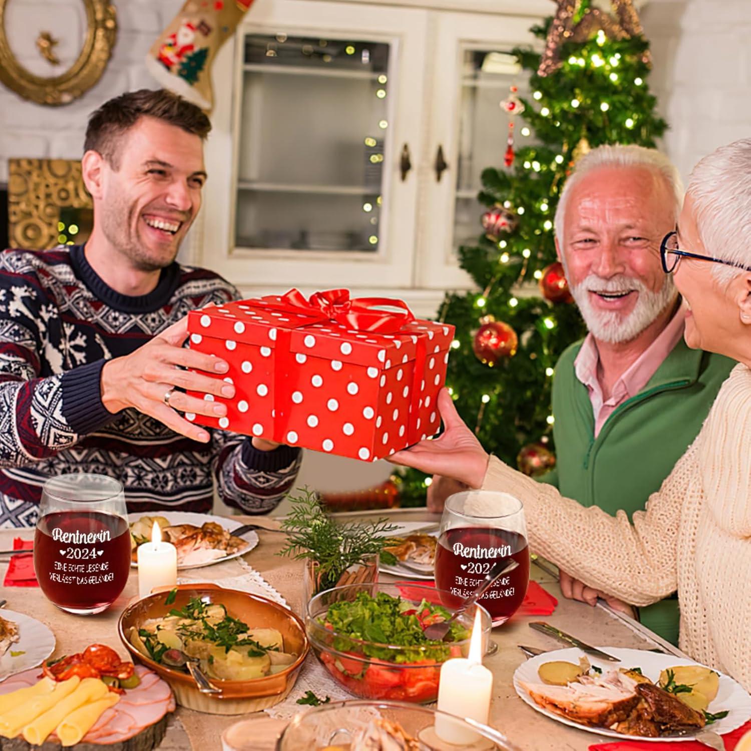 Rentnerin 2024 Weinglas 520ml Rente Pension Ruhestand Geschenk