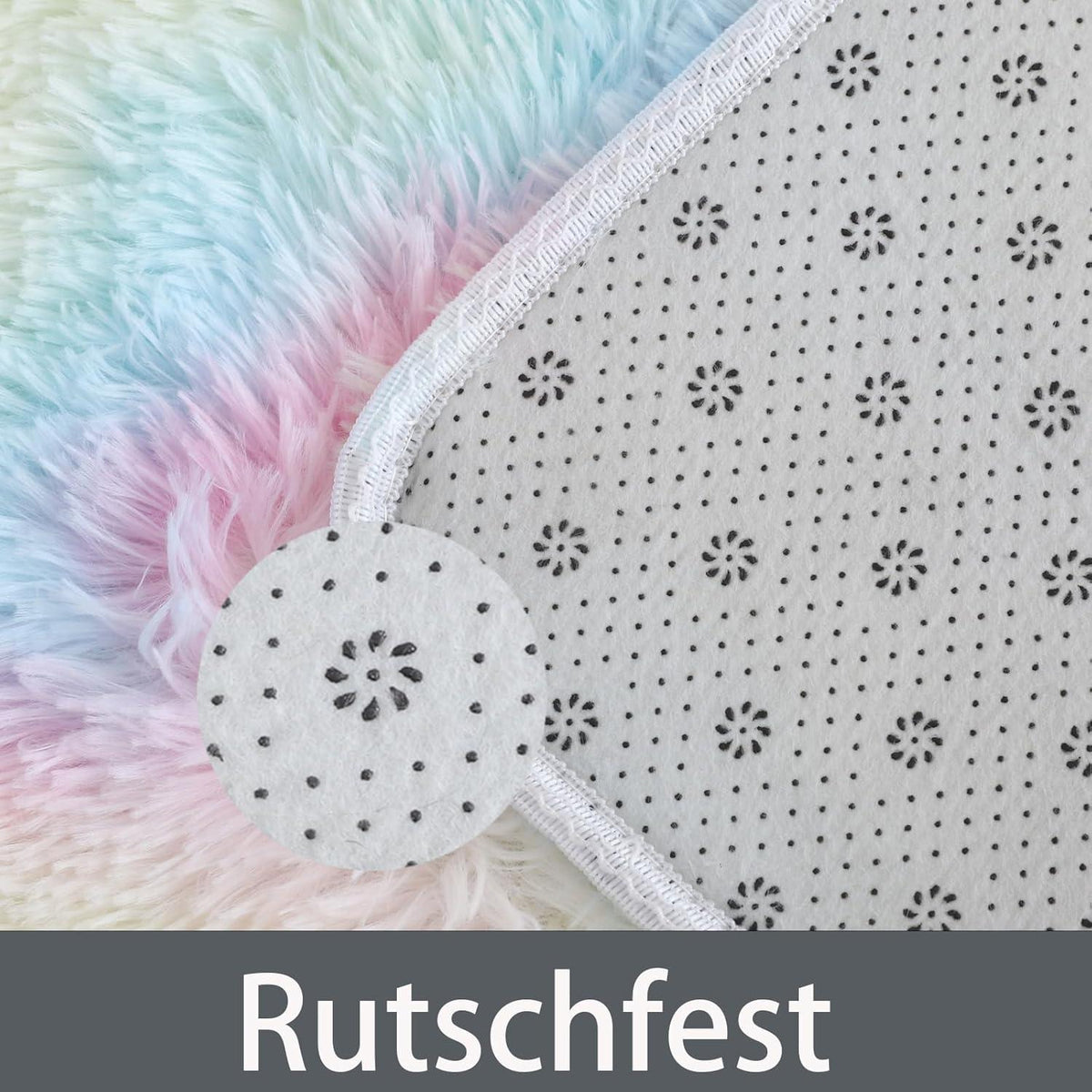 ISMOL Weicher Flauschiger Zottelteppich 150x200cm - Rutschfester Wohnzimmer Teppich