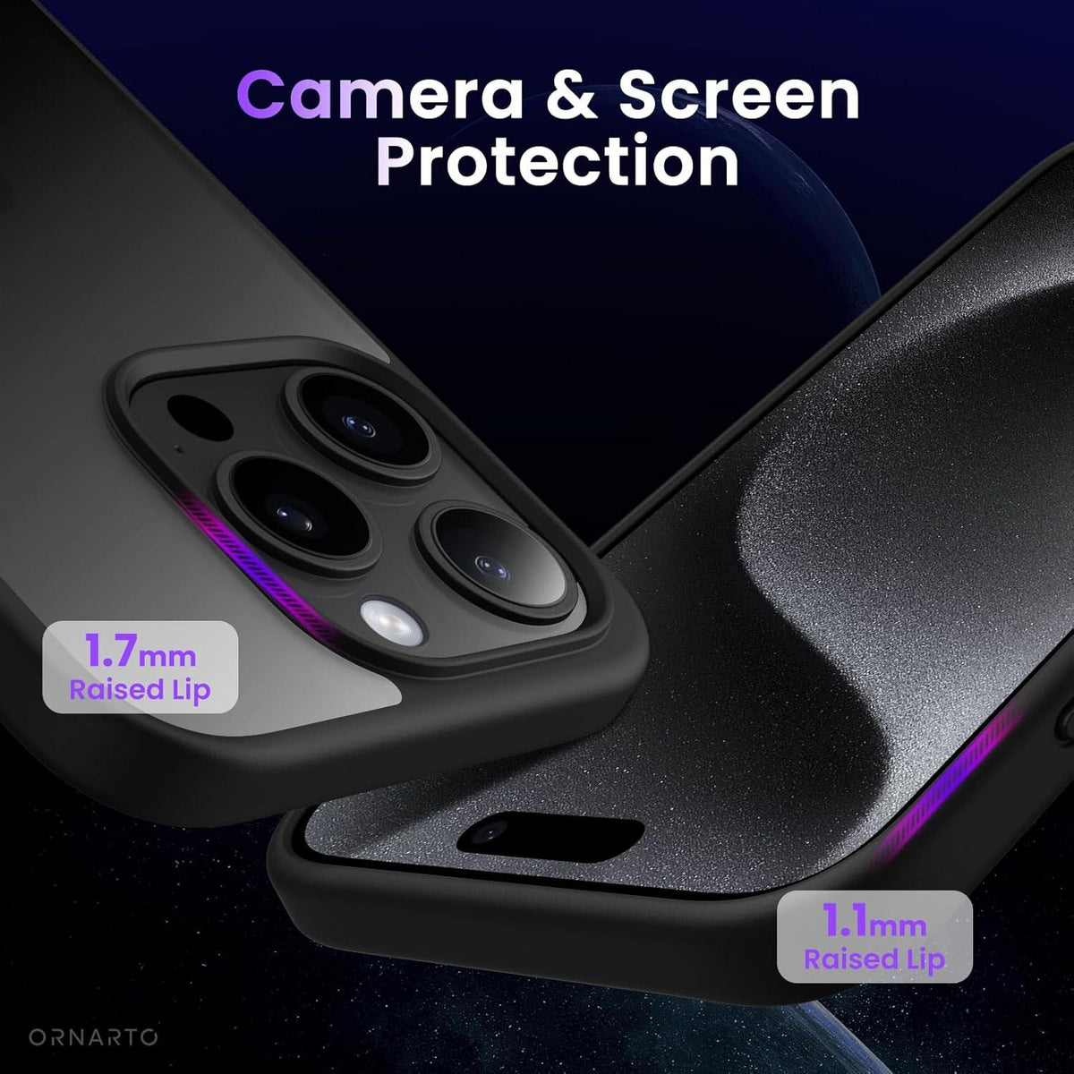 iPhone 15 Pro Hülle: Matt Schwarz Anti-Rutsch 6,1 Zoll 2023