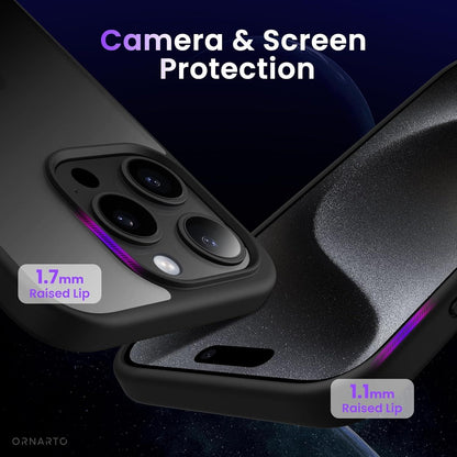 iPhone 15 Pro Hülle: Matt Schwarz Anti-Rutsch 6,1 Zoll 2023
